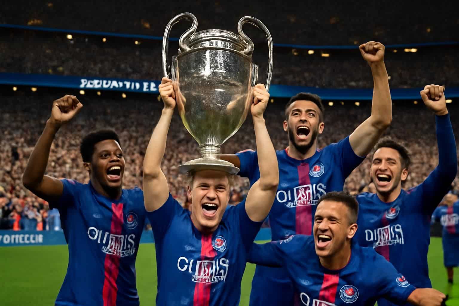 paris saint-germain remporte la finale de la ligue des champions contre arsenal après une séance de tirs au but intense, marquant un exploit historique pour le club.