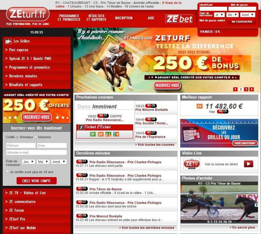 Bonus Zeturf : touchez 250 euros - Guide du pari