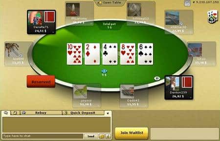 Une table Party Poker vs PokerStars