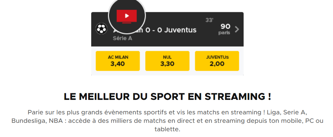 Matchs en streaming gratuit