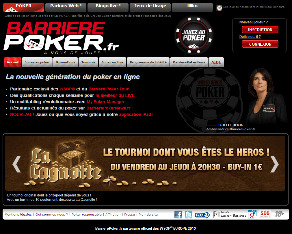 home de barrière poker