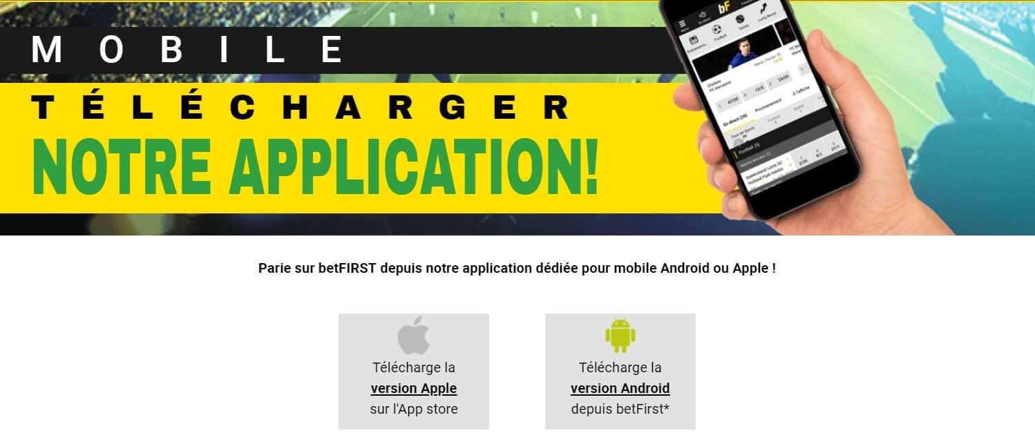 Application mobile Betfirst