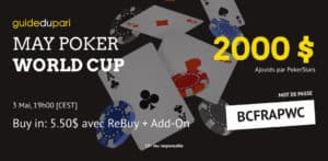 May Poker World Cup : 2000$ ajoutés par Pokerstars !