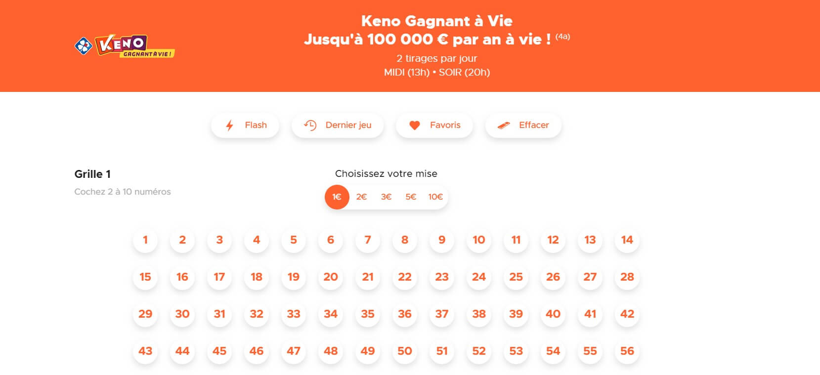 Jouer au Keno en ligne