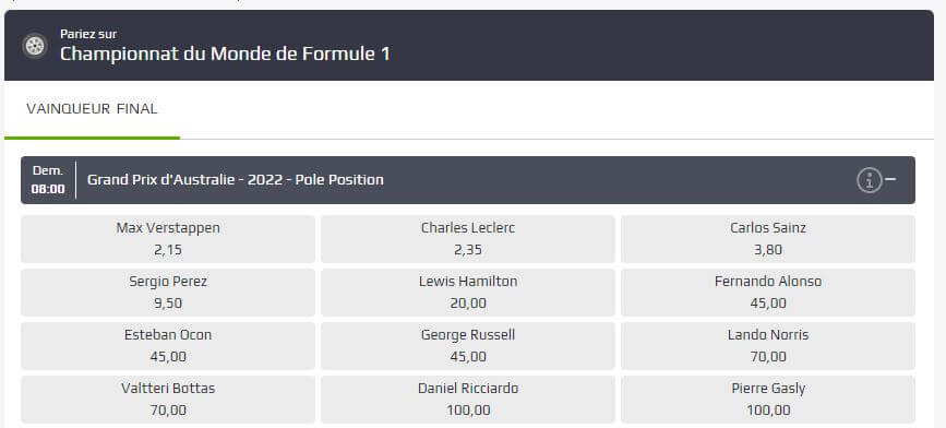 netbet formule 1