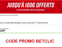 Code promo Betclic BETGDP : 100€ offerts en août 2022