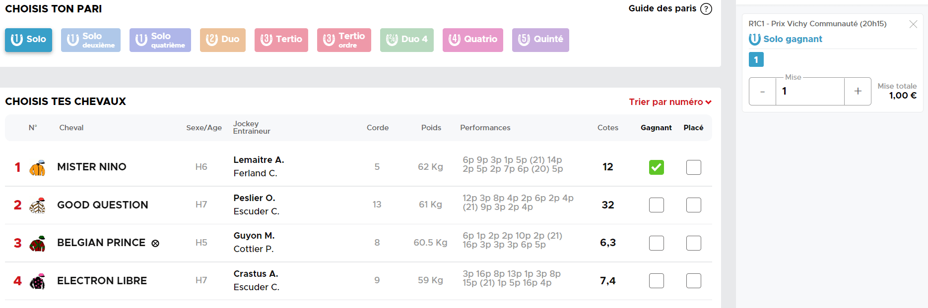 Betclic turf