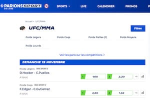 Parions Sport UFC : pronos, bonus, conseils de jeu