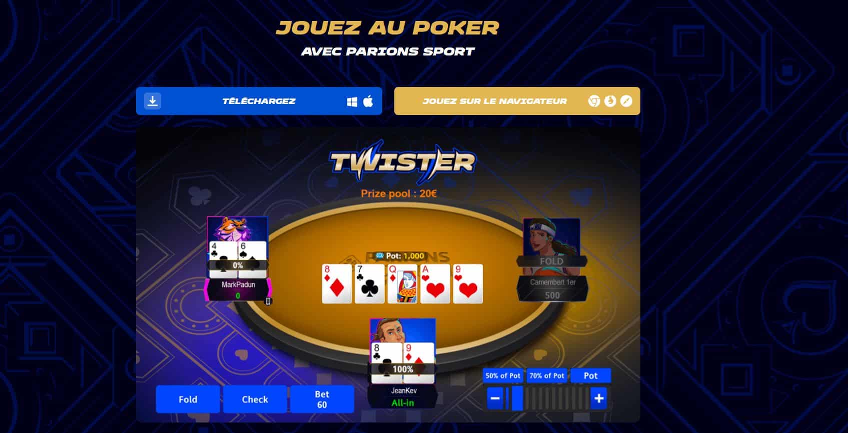 parions sport poker