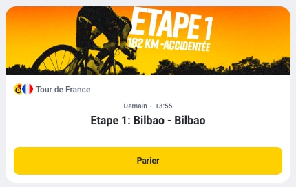 Parier sur les étapes du Tour avec Betclic