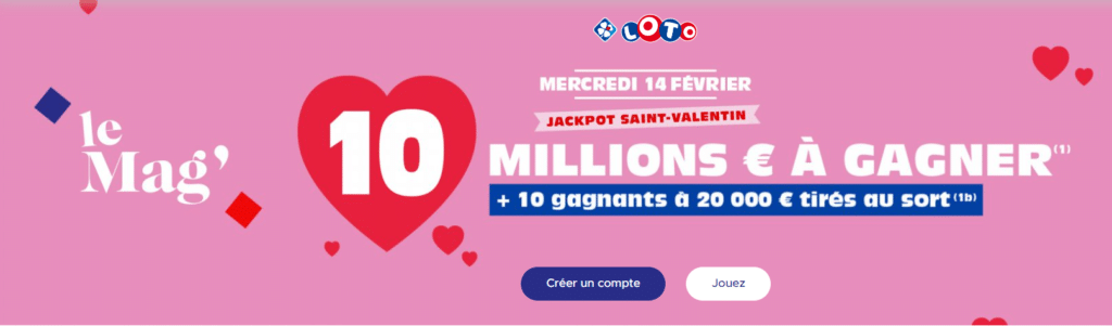 Jackpot saint valentin fdj