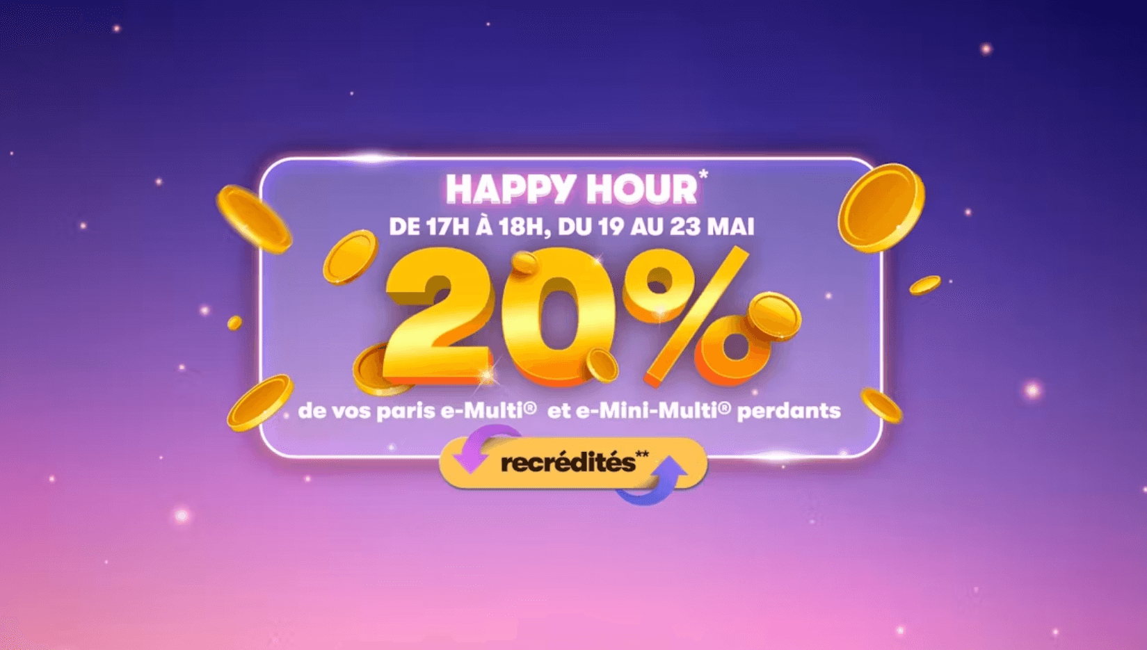 PMU rembourse 20% de vos paris hippiques perdus !