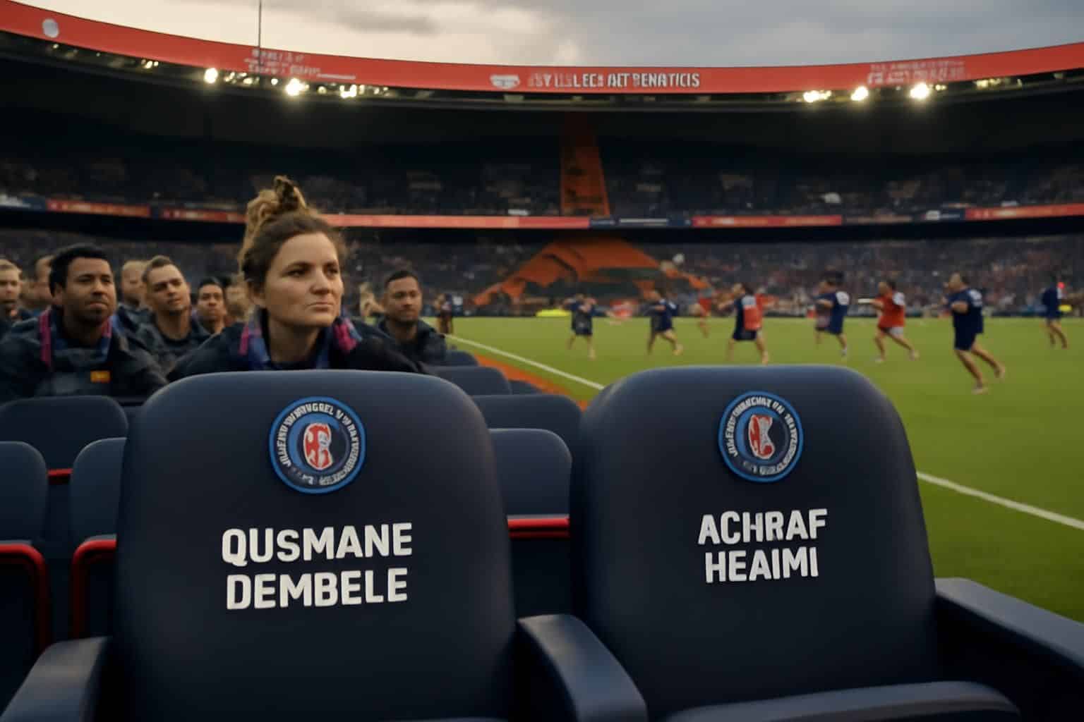 ousmane dembélé et achraf hakimi absents du match amical interne du psg, suscitant des questions sur leur état et leur disponibilité pour les prochains matchs.